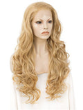 Long Gold Medal Loose Wave Synthetic Lace Front Wig - FashionLoveHunter