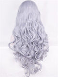 Long Light Lavender Cloud Wave Synthetic Lace Front Wig