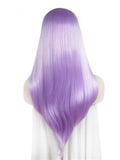Long Light Lavender Gothic Style Straight Synthetic Lace Front Wig - FashionLoveHunter