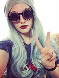 Long Mint Absinthe Green Ombre Synthetic Lace Front Wig - FashionLoveHunter