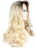 Long Sugar Cookie Gold Wave Synthetic Lace Front Wig - FashionLoveHunter