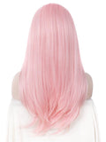 Long Straight Natural Pink Glueless Lace Front Wigs - Imstylewigs