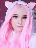 Magic Pink Temperature Activated Changing Synthetic Lace Front Wig - FashionLoveHunter