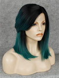 Medium Cymbidium Green Ombre Synthetic Lace Front Wig - FashionLoveHunter