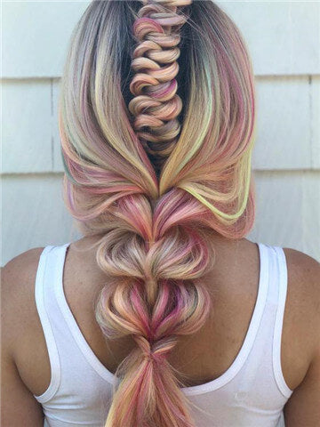 New Unicorn Long Florid Azalea Pink Synthetic Lace Front Wig