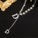 D Letter Necklace Versatile Clavicle Chain