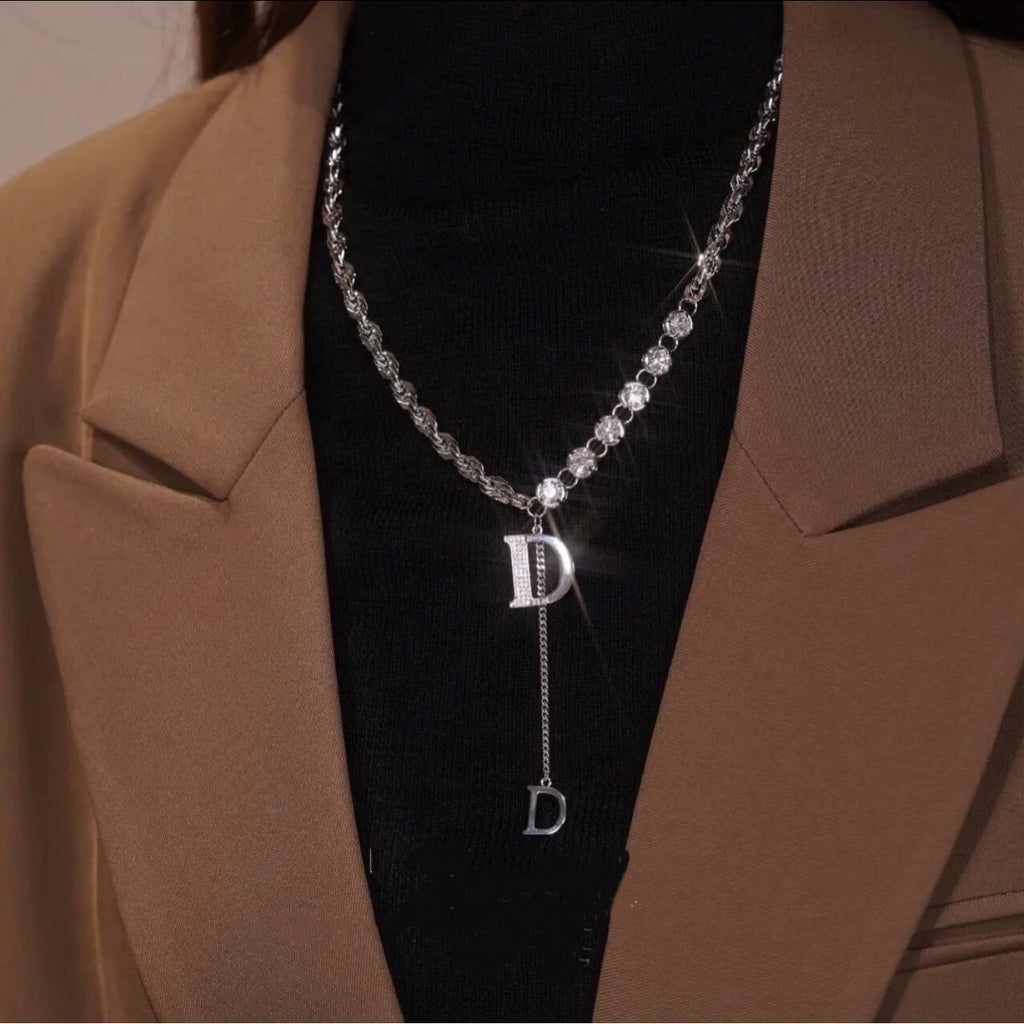 D Letter Necklace Versatile Clavicle Chain