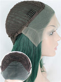 Polaris Green Bob Wave Synthetic lace front wig - FashionLoveHunter