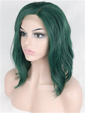 Polaris Green Bob Wave Synthetic lace front wig - FashionLoveHunter