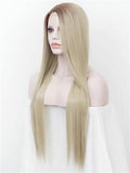 Best Seller Long Brown Golden Blonde Ombre Synthetic Lace Front Wig - FashionLoveHunter