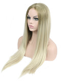 Blake Light Blonde Ombre Long Synthetic Lace Front Wig - FashionLoveHunter
