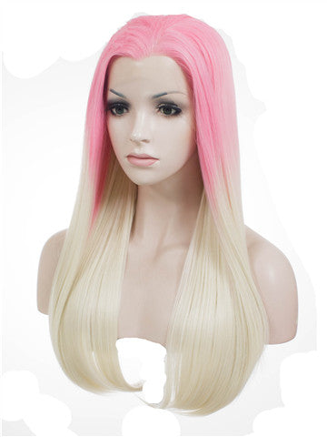 Reddy Hot Pink To Blonde Ombre Synthetic Lace Front Wig - FashionLoveHunter