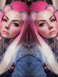 Reddy Hot Pink To Blonde Ombre Synthetic Lace Front Wig - FashionLoveHunter