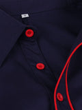 Turn-Down Collar Button Up Rockabilly Vintage 50s Cotton Shirt Dress Short Sleeve Women Red Belt Elegant Pleated Dresses