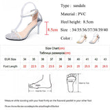 Pearls Strap High Heels Sandals Summer Ankle Strap Stiletto Heel Woman Gold Silver Party Shoes