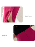 Office Lady High Waist Pencil Skirt Summer Fashion All-match Mid Length Sexy Women Split Skirt