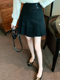 High Waist Women Fashion Korean Style Streetwear All-match Ladies Elegant A-line Short Skirt