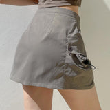 Harajuku y2k Cargo Skirts Pockets High Waist Women Vintage Korean Chic Fairycore 90s Grunge Pencil Mini Skirts