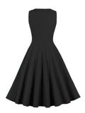 V-Neck Ruched Button Front Sleeveless Women Summer Dress Turquoise Solid Birthday Outfits Ladies Vintage Dresses