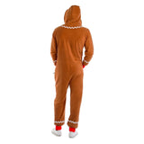 Unisex Family Adult Gingerbread Cozy Jumpsuit Christmas Kids Toddler Cute Gingerbread Cookie Costume