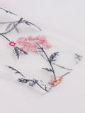 Floral Dress Women Elegant Luxury Embroidery Mesh Overlay 3/4 Length Sleeve Spring Women Party Vintage Pink Dresses