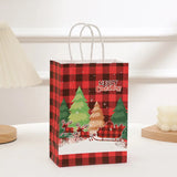 4/8/12pcs Merry Christmas Paper Gift Bags Santa Claus Candy Cookie Packing Bags Navidad Decoration