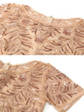 Vintage 1920s Style Evening Party Flapper Dress Women Banquet Cocktail Elegant Luxury Sequin Mesh Overlay Long Dresses