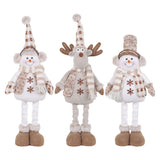 Christmas Snowman Telescopic Doll New Knitted Elk Doll Window Scene Christmas Decoration Merry Christma Gift