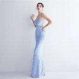 Pink Sequin Backless Dress Sexy Bar Long Party Evening Dresses Luxury Velvet Stretch Off Shoulder Cocktail Prom Dress