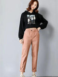 Temperament Casual Women Loose Slim Overalls High Waist Radish Bottoms Pants