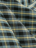 Notched Collar High Waist Belted Elegant Plaid Women Dress 3/4 Length Sleeve Autumn Vintage Pinup Clothes