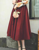 Summer Elegant Vintage Midi Designer Sashes Fluffy Temperament Korean Button Sweet Skirt
