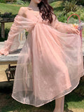 Women Summer Elegant Holiday Midi Dress Vintage Lady Party Vestidos Prom Robe