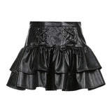 Punk Goth High Waisted Black Gothic Ruffle Party Mini Short Vintage Tutu Skirt