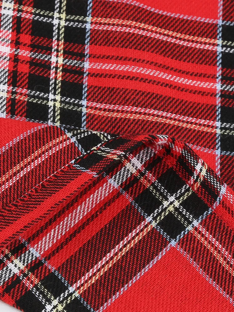 Plaid Elegant Evening Party Lace-Up Corset Dress Long Sleeve Autumn Wo FashionLoveHunter Plaid Elegant Evening Party Lace-Up Corset Dress Long Sleeve Autumn Wo FashionLoveHunter