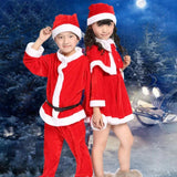 Christmas Santa Claus Performance Costumes for Boy and Girl