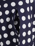 1950s Style Polka Dot Rockabilly Cotton Dresses Women Halter Button Up Party Evening Backless Pockets Vintage Dress