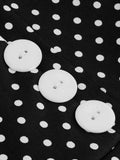 Halter Neck Buttons Polka Dot Women Rockabilly Vintage Pleated Dress Cotton Elegant Party Wear Ladies Dresses 1950s