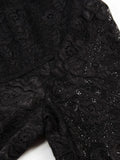 Hooded Black Lace Gothic Clothes Lolita Dresses for Women Flare Sleeve Lace-Up Back Medieval Vintage Maxi Dress