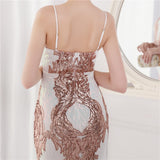 Women New Elegant Shoulder Strap Floor Length Evening Dress Sexy Mermaid Sequin Flower Party Maxi Dress Vestidos
