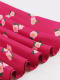 Sweetheart Neckline Rose Red Floral Vintage Party Dresses Women New In A-Line Ladies Birthday Dresses Summer Sale