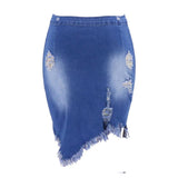 Yellow Jean Women Denim Pencil Stretchy High Waist Solid Party Mini Summer Skirt