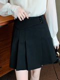 High Waist Women Fashion Korean Style Streetwear All-match Ladies Elegant A-line Short Skirt