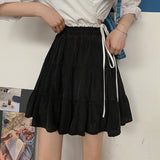 Women Summer Casual Skirts Fashion Korean Style All-match Loose Ladies High Waist A-line Short Skirt