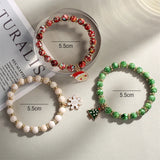 Bohemian Stretch Beads Bracelets for Women Christmas Multilayered Stackable Bracelet Set Girls Multicolor Charm Jewelry Gift