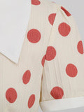 Turn-Down Collar Button Front 50s Pinup Robe Elegant Dresses Summer Women Polka Dot Vintage Midi Dress