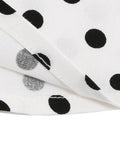 Notched Collar Double Breasted White Cotton Dresses Women Sleeveless Polka Dot Vintage Rockabilly Midi Dress
