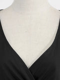 Sexy V-Neck High Waist Long Sleeve Autumn Winter Clothes Women Vintage Dress Cotton Elegant 50s Pinup Swing Dresses