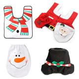 New Cute Christmas Toilet Seat Covers Creative Santa Claus Bathroom Mat Xmas Supplies for Home New Year Navidad Gift