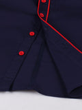 Turn-Down Collar Button Up Rockabilly Vintage 50s Cotton Shirt Dress Short Sleeve Women Red Belt Elegant Pleated Dresses
